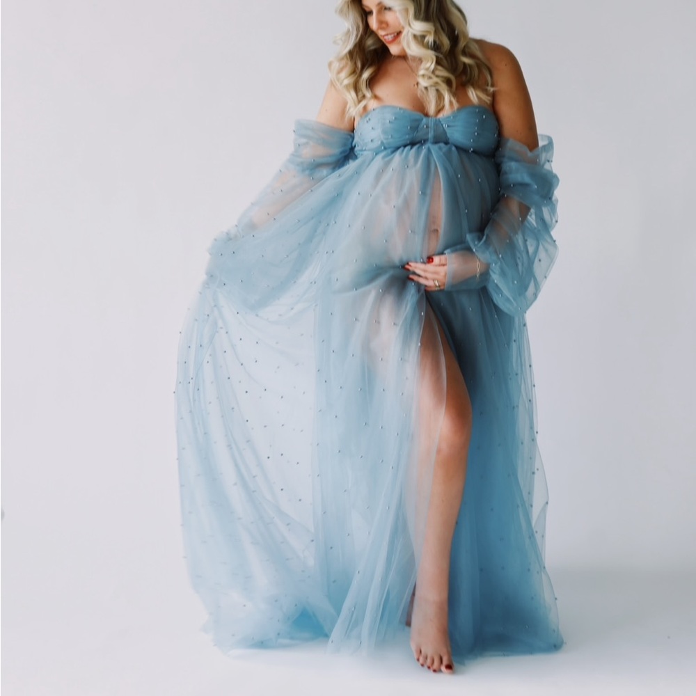 Blue Maternity dress